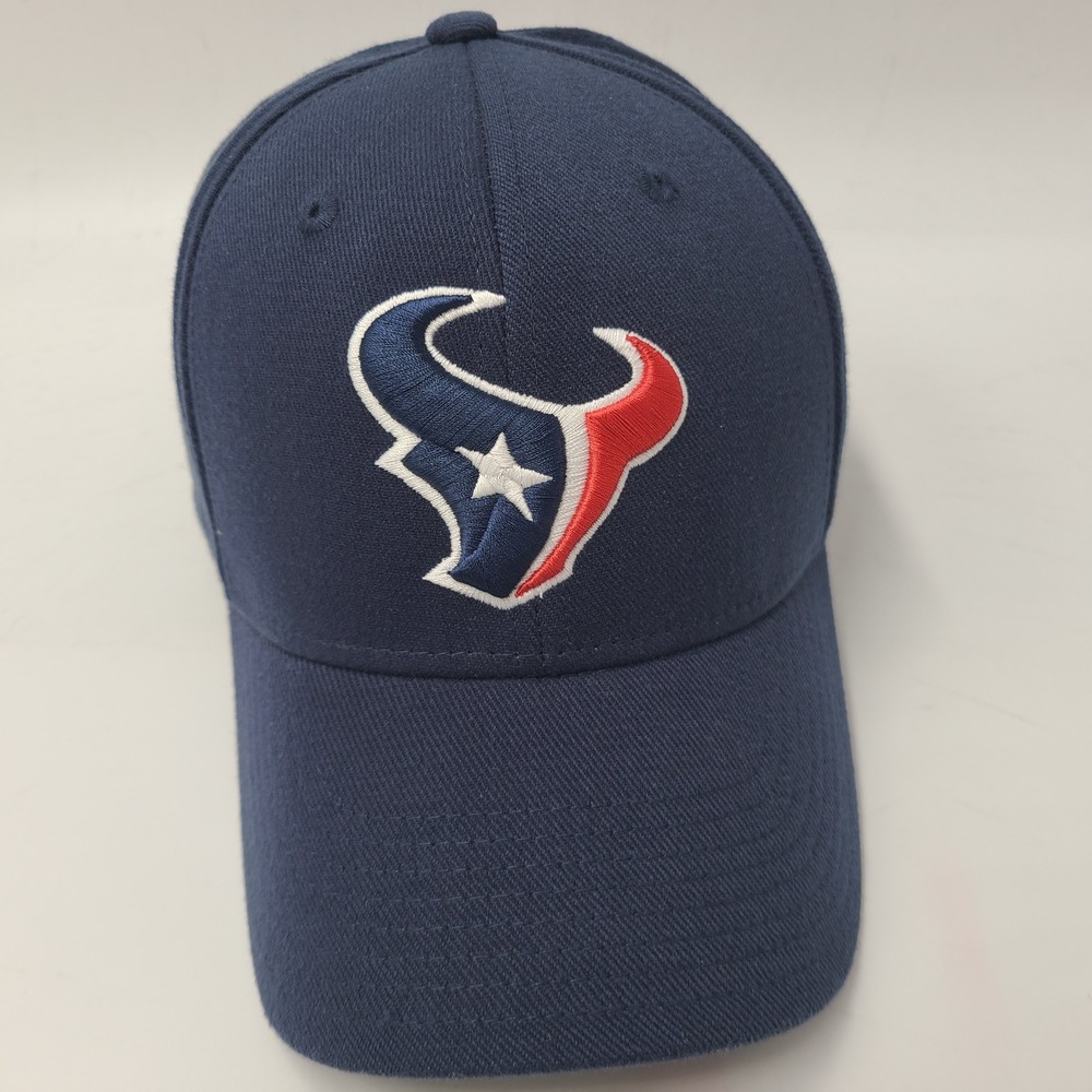 Houston Texans Hat Fitted L-XL Reebok Blue NFL Football Logo Acrylic Blend Men